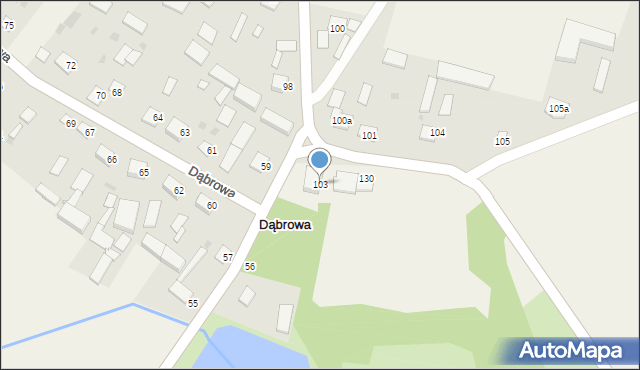 Dąbrowa, Dąbrowa, 103, mapa Dąbrowa