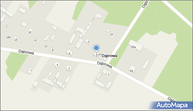Dąbrowa, Dąbrowa, 2, mapa Dąbrowa