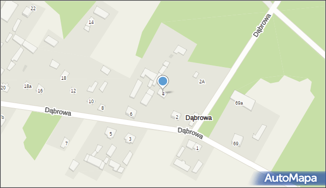 Dąbrowa, Dąbrowa, 4, mapa Dąbrowa