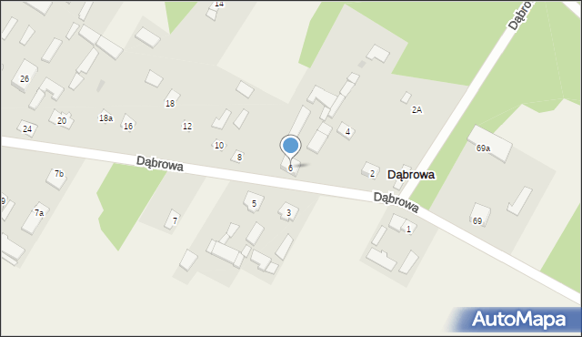 Dąbrowa, Dąbrowa, 6, mapa Dąbrowa