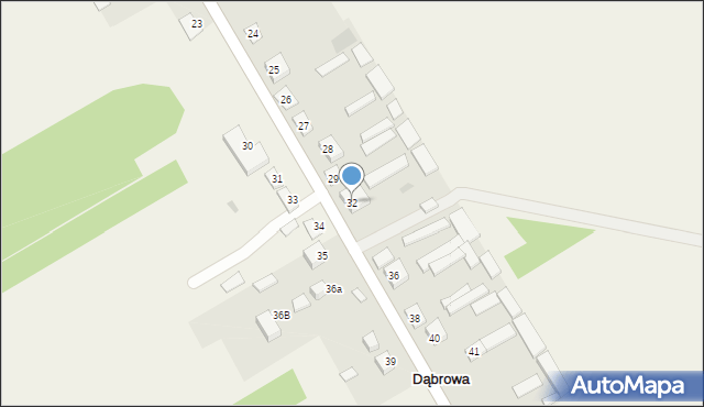 Dąbrowa, Dąbrowa, 32, mapa Dąbrowa