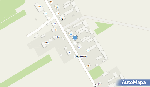 Dąbrowa, Dąbrowa, 38, mapa Dąbrowa