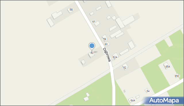 Dąbrowa, Dąbrowa, 61, mapa Dąbrowa