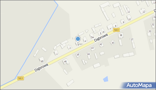 Dąbrowa, Dąbrowa, 3, mapa Dąbrowa