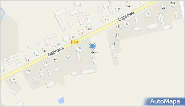 Dąbrowa, Dąbrowa, 37, mapa Dąbrowa