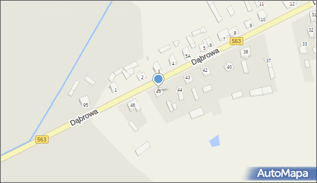 Dąbrowa, Dąbrowa, 45, mapa Dąbrowa