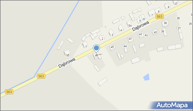 Dąbrowa, Dąbrowa, 46, mapa Dąbrowa