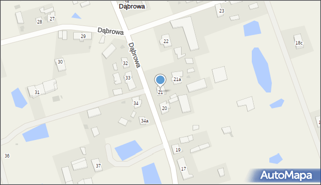 Dąbrowa, Dąbrowa, 21, mapa Dąbrowa