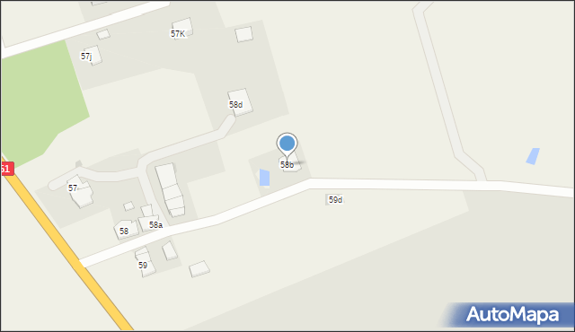 Dąbrowa, Dąbrowa, 58b, mapa Dąbrowa