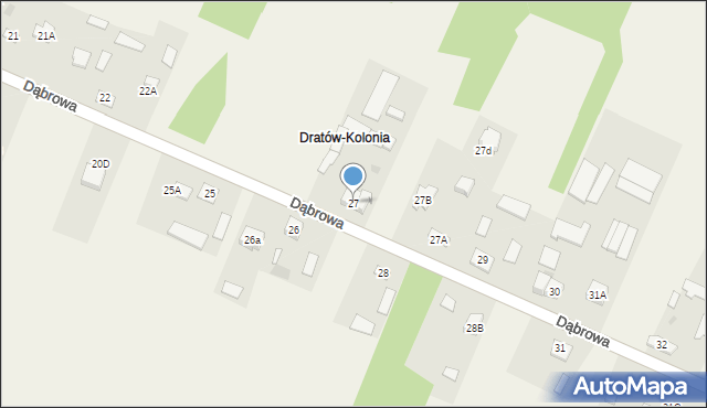 Dąbrowa, Dąbrowa, 27, mapa Dąbrowa