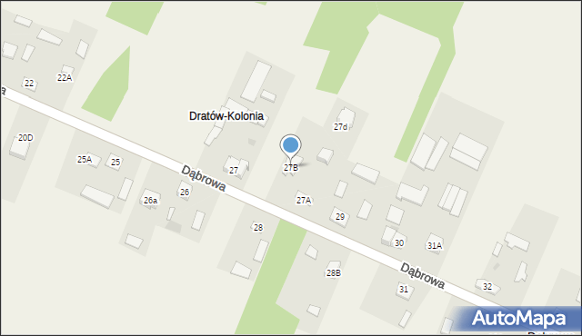 Dąbrowa, Dąbrowa, 27B, mapa Dąbrowa