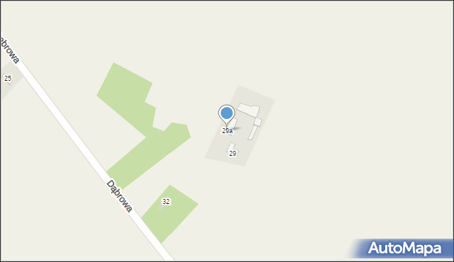 Dąbrowa, Dąbrowa, 29a, mapa Dąbrowa