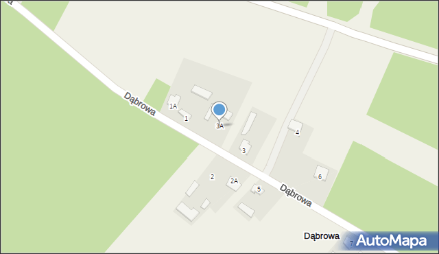 Dąbrowa, Dąbrowa, 3A, mapa Dąbrowa