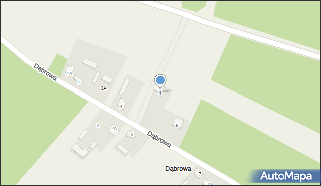 Dąbrowa, Dąbrowa, 4, mapa Dąbrowa