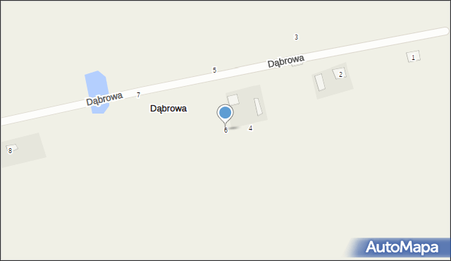 Dąbrowa, Dąbrowa, 6, mapa Dąbrowa