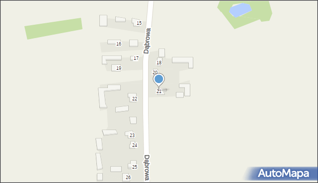 Dąbrowa, Dąbrowa, 21, mapa Dąbrowa