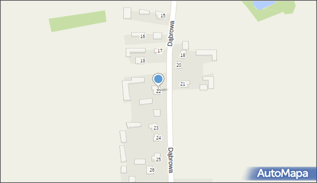 Dąbrowa, Dąbrowa, 22, mapa Dąbrowa