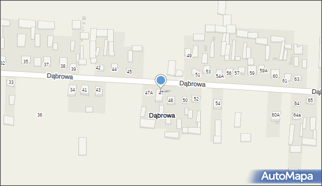Dąbrowa, Dąbrowa, 47, mapa Dąbrowa