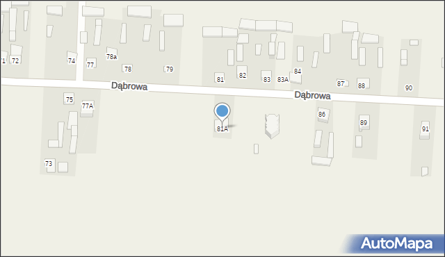 Dąbrowa, Dąbrowa, 81A, mapa Dąbrowa