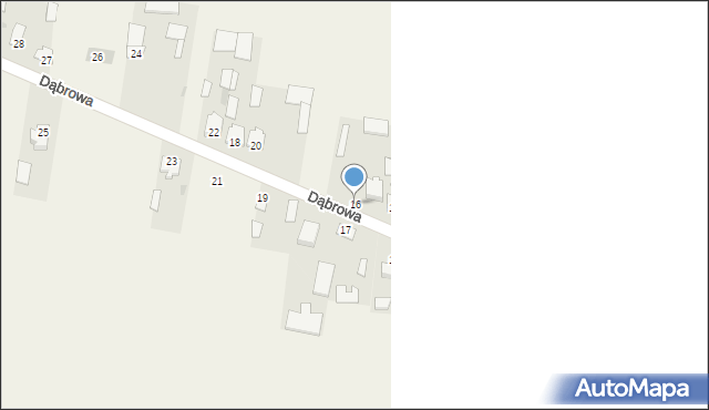 Dąbrowa, Dąbrowa, 16, mapa Dąbrowa