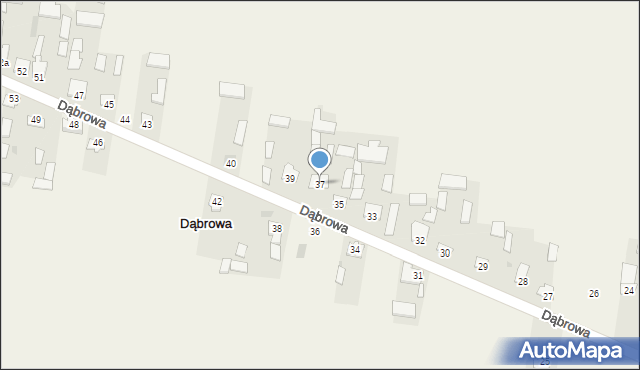 Dąbrowa, Dąbrowa, 37, mapa Dąbrowa