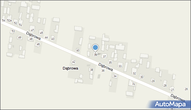 Dąbrowa, Dąbrowa, 39, mapa Dąbrowa