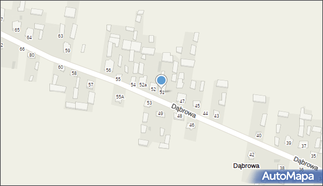 Dąbrowa, Dąbrowa, 51, mapa Dąbrowa