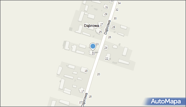 Dąbrowa, Dąbrowa, 21, mapa Dąbrowa