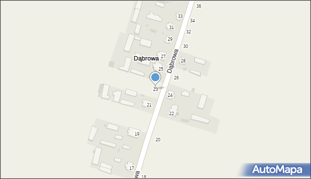 Dąbrowa, Dąbrowa, 23, mapa Dąbrowa