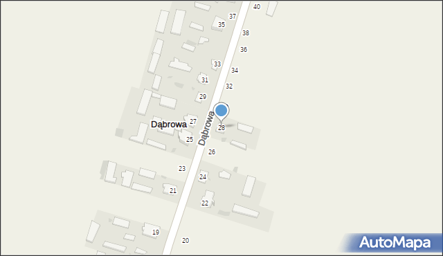 Dąbrowa, Dąbrowa, 28, mapa Dąbrowa