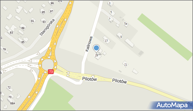 Dąbrowa, Dąbrowa, 105, mapa Dąbrowa
