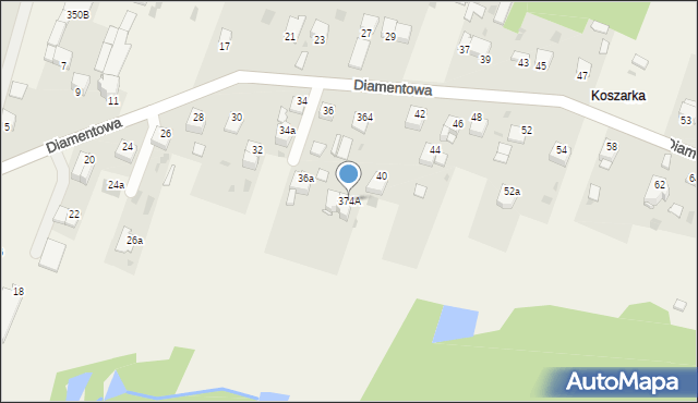 Dąbrowa, Dąbrowa, 374A, mapa Dąbrowa