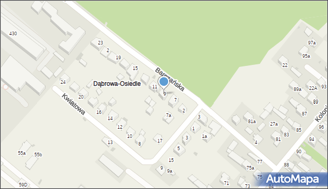 Dąbrowa, Dąbrowa-Osiedle, 8, mapa Dąbrowa
