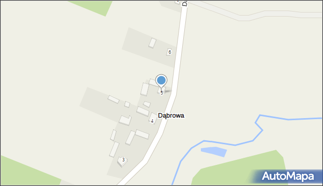 Dąbrowa, Dąbrowa, 5, mapa Dąbrowa