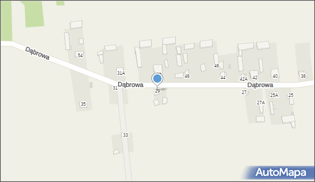 Dąbrowa, Dąbrowa, 29, mapa Dąbrowa