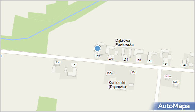 Dąbrowa, Dąbrowa, 156, mapa Dąbrowa