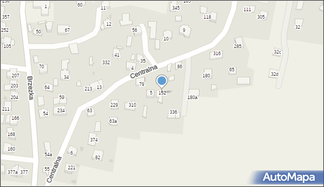 Dąbrowa, Dąbrowa, 152, mapa Dąbrowa