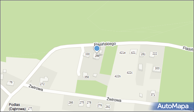 Dąbrowa, Dąbrowa, 289, mapa Dąbrowa