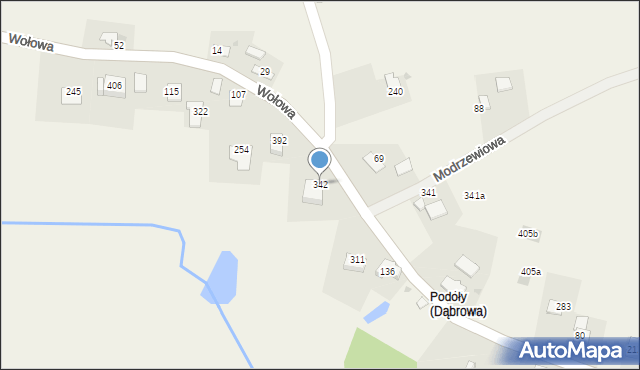 Dąbrowa, Dąbrowa, 342, mapa Dąbrowa