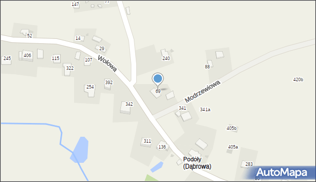 Dąbrowa, Dąbrowa, 69, mapa Dąbrowa