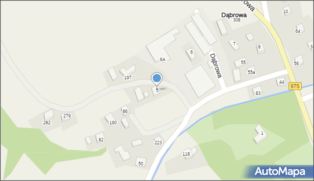 Dąbrowa, Dąbrowa, 5, mapa Dąbrowa