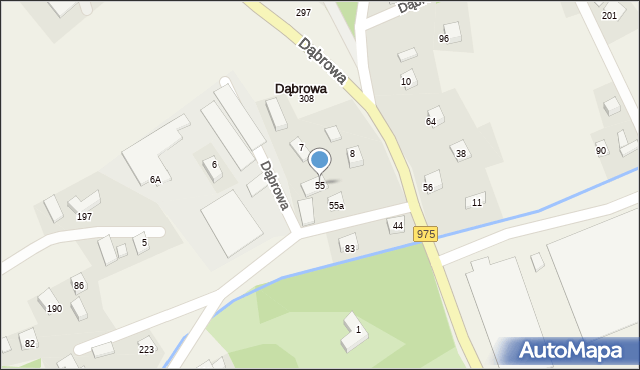 Dąbrowa, Dąbrowa, 55, mapa Dąbrowa