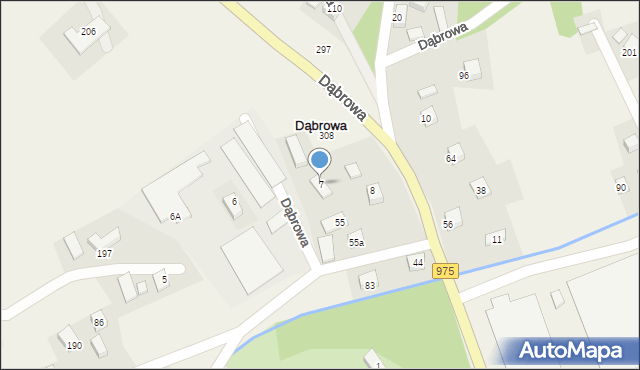 Dąbrowa, Dąbrowa, 7, mapa Dąbrowa