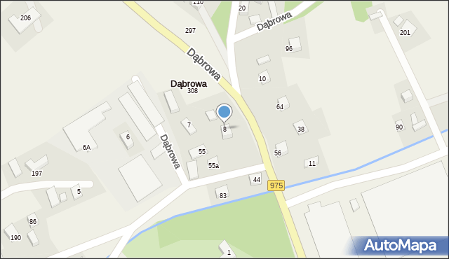 Dąbrowa, Dąbrowa, 8, mapa Dąbrowa