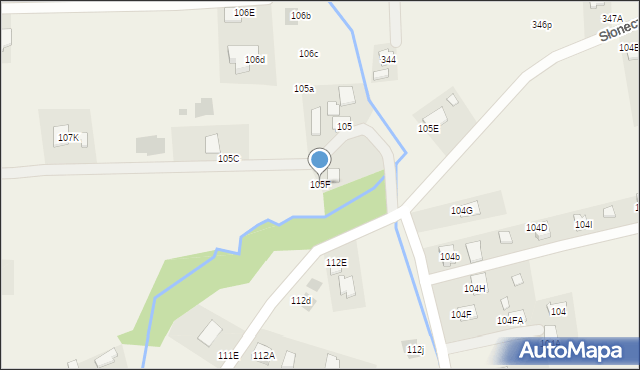 Dąbrowa, Dąbrowa, 105F, mapa Dąbrowa