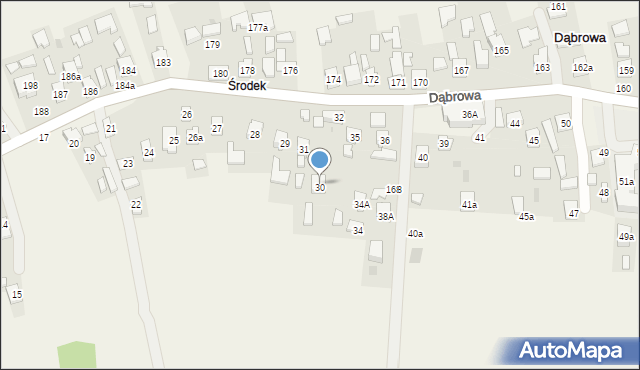 Dąbrowa, Dąbrowa, 30, mapa Dąbrowa