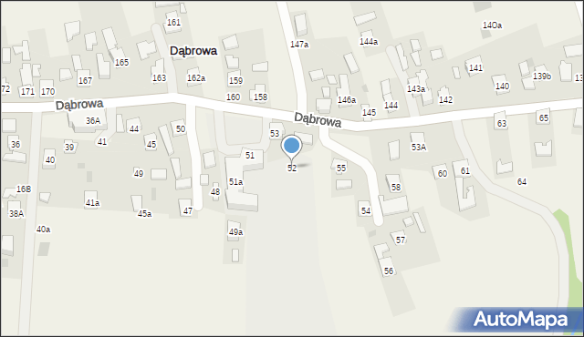 Dąbrowa, Dąbrowa, 52, mapa Dąbrowa