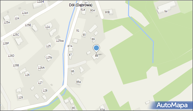 Dąbrowa, Dąbrowa, 88, mapa Dąbrowa