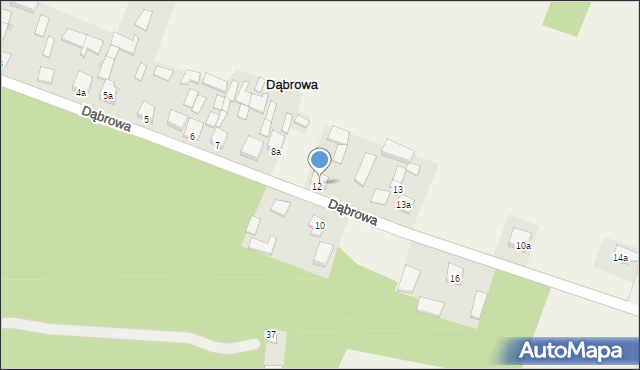 Dąbrowa, Dąbrowa, 13, mapa Dąbrowa