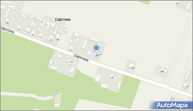 Dąbrowa, Dąbrowa, 13a, mapa Dąbrowa